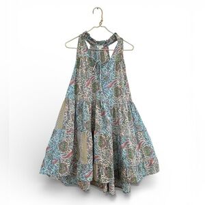 Paani Bohemian Paisley Halter summer romantic  Mini Dress size M